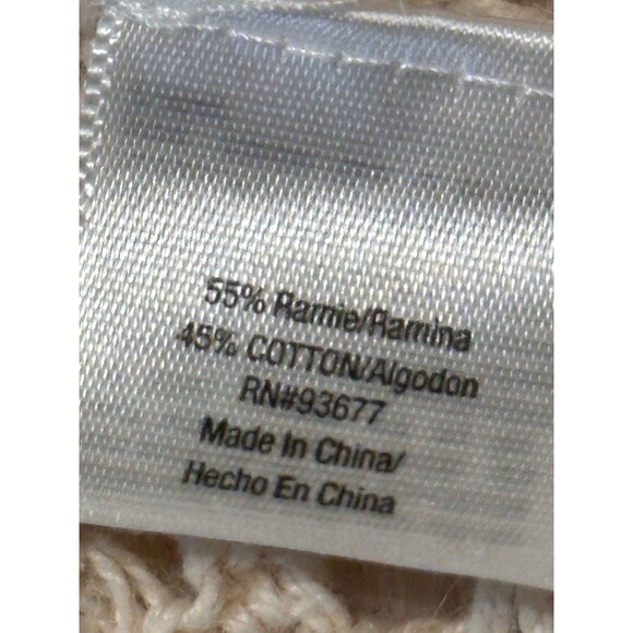 ANA A New Approach Woman Crocheted Kimono Cover up Cotton Ramie Cardigan Size 1X - Picture 4 of 9